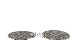 Antique Imperial Russian 84 Silver Cufflinks Royal Armorial Coat of Arms Royalty