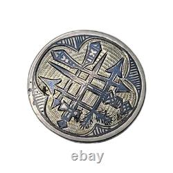 Antique Imperial Russian 84 Silver Cufflinks Royal Armorial Coat of Arms Royalty