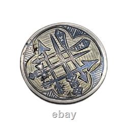 Antique Imperial Russian 84 Silver Cufflinks Royal Armorial Coat of Arms Royalty