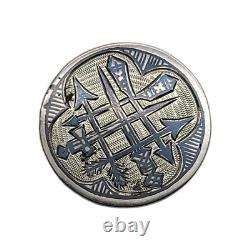 Antique Imperial Russian 84 Silver Cufflinks Royal Armorial Coat of Arms Royalty