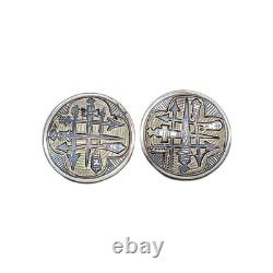 Antique Imperial Russian 84 Silver Cufflinks Royal Armorial Coat of Arms Royalty