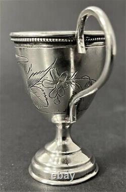 Antique Imperial Russian 84 Silver Engraved Cup (CK)