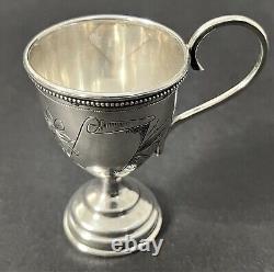 Antique Imperial Russian 84 Silver Engraved Cup (CK)