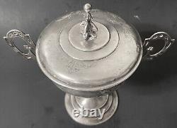 Antique Imperial Russian 84 Silver Footed & Lided Candy DIsh