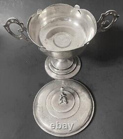 Antique Imperial Russian 84 Silver Footed & Lided Candy DIsh