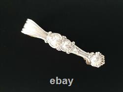 Antique Imperial Russian 84 Silver Gilt Rococo Repousse Sugar Tong Russia Empire