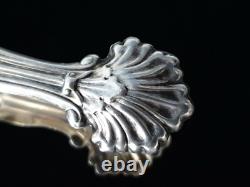 Antique Imperial Russian 84 Silver Gilt Rococo Repousse Sugar Tong Russia Empire