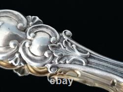 Antique Imperial Russian 84 Silver Gilt Rococo Repousse Sugar Tong Russia Empire