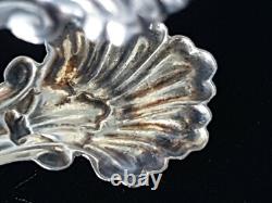 Antique Imperial Russian 84 Silver Gilt Rococo Repousse Sugar Tong Russia Empire