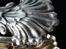 Antique Imperial Russian 84 Silver Gilt Rococo Repousse Sugar Tong Russia Empire