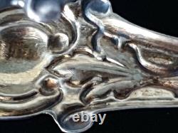 Antique Imperial Russian 84 Silver Gilt Rococo Repousse Sugar Tong Russia Empire