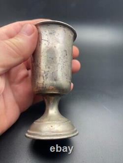 Antique Imperial Russian 84 Silver Hand Etched Cup 38Gr