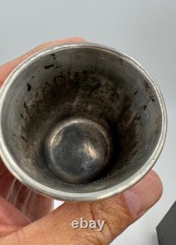 Antique Imperial Russian 84 Silver Niello Cup Beaker Architectural Moscow 1856