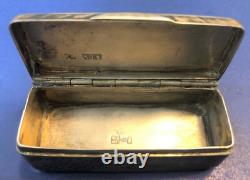 Antique Imperial Russian 84 Silver Niello Pill Box