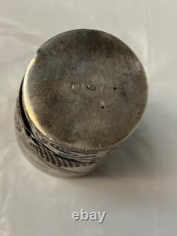 Antique Imperial Russian 84 Silver Repousse 3D Warrior Vodka Cup Beaker