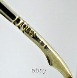 Antique Imperial Russian 84 Silver Serving Spoons c 1880 Engraved Gold Wash