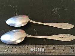 Antique Imperial Russian 84 Silver Two Dining Spoons Vilna 127 Gr