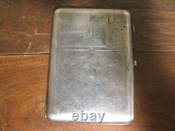 Antique Imperial Russian 84 Solid Silver Gold Washed 211 Grams Cigarette Case
