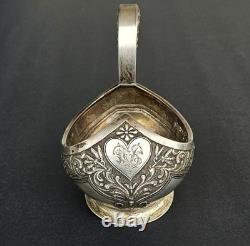 Antique Imperial Russian 84 Sterling Silver Kovsh by Grachev Brothers