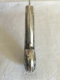 Antique Imperial Russian 84 zolotnik silver niello paper/desk knife ca. 1908-18
