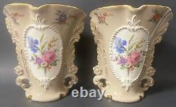 Antique Imperial Russian (A. Popov) Pair of Porcelain Vases