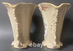 Antique Imperial Russian (A. Popov) Pair of Porcelain Vases