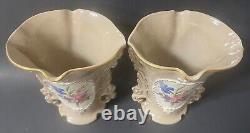 Antique Imperial Russian (A. Popov) Pair of Porcelain Vases