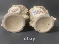 Antique Imperial Russian (A. Popov) Pair of Porcelain Vases