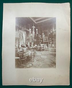 Antique Imperial Russian Albumen Photo Interior of Romanov Palace Tsar Nicholas