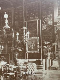Antique Imperial Russian Albumen Photo Interior of Romanov Palace Tsar Nicholas