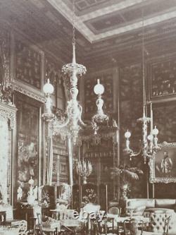 Antique Imperial Russian Albumen Photo Interior of Romanov Palace Tsar Nicholas