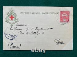 Antique Imperial Russian Bilibin Red Cross Postcard Posted to Baron Engelhartd