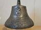 Antique Imperial Russian Brass Bell 1800s Inscribed Makers Mark Emblem