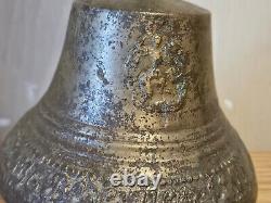 Antique Imperial Russian Brass Bell 1800s Inscribed Makers Mark Emblem