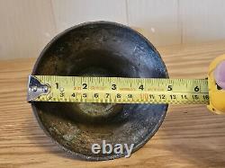 Antique Imperial Russian Brass Bell 1800s Inscribed Makers Mark Emblem