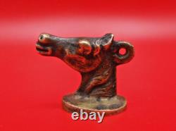 Antique Imperial Russian Brass Horse Head? Sealing Wax Seal Stamp Fob