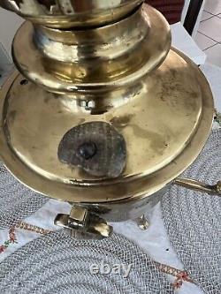 Antique Imperial Russian Brass Samovar 1870's. 16.5 Tall