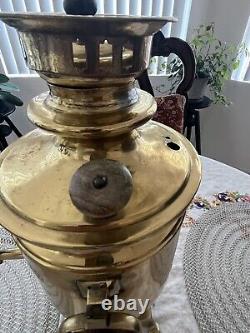 Antique Imperial Russian Brass Samovar 1870's. 16.5 Tall