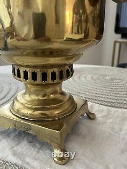 Antique Imperial Russian Brass Samovar 1870's. 16.5 Tall