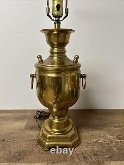 Antique Imperial Russian Brass Samovar Lamp