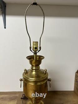 Antique Imperial Russian Brass Samovar Lamp