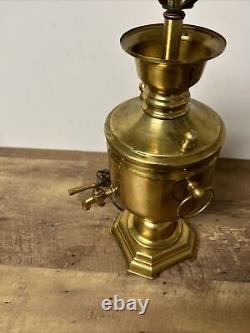 Antique Imperial Russian Brass Samovar Lamp