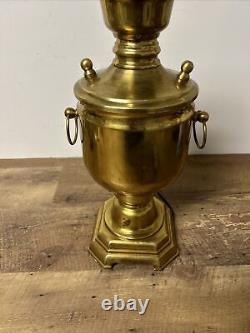 Antique Imperial Russian Brass Samovar Lamp