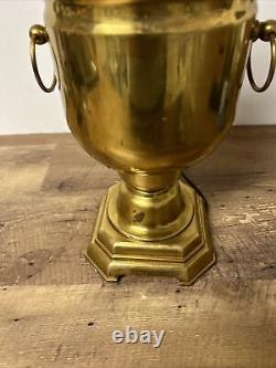 Antique Imperial Russian Brass Samovar Lamp