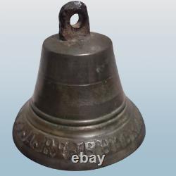 Antique Imperial Russian Bronze Ship Bell Tsar Alexander Russia Cyrillic Cypher