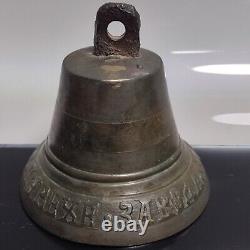 Antique Imperial Russian Bronze Ship Bell Tsar Alexander Russia Cyrillic Cypher