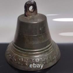 Antique Imperial Russian Bronze Ship Bell Tsar Alexander Russia Cyrillic Cypher