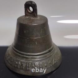 Antique Imperial Russian Bronze Ship Bell Tsar Alexander Russia Cyrillic Cypher