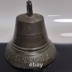 Antique Imperial Russian Bronze Ship Bell Tsar Alexander Russia Cyrillic Cypher