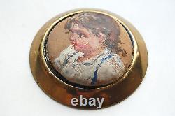 Antique Imperial Russian Brooch Oil painting? Hild Nice Grade